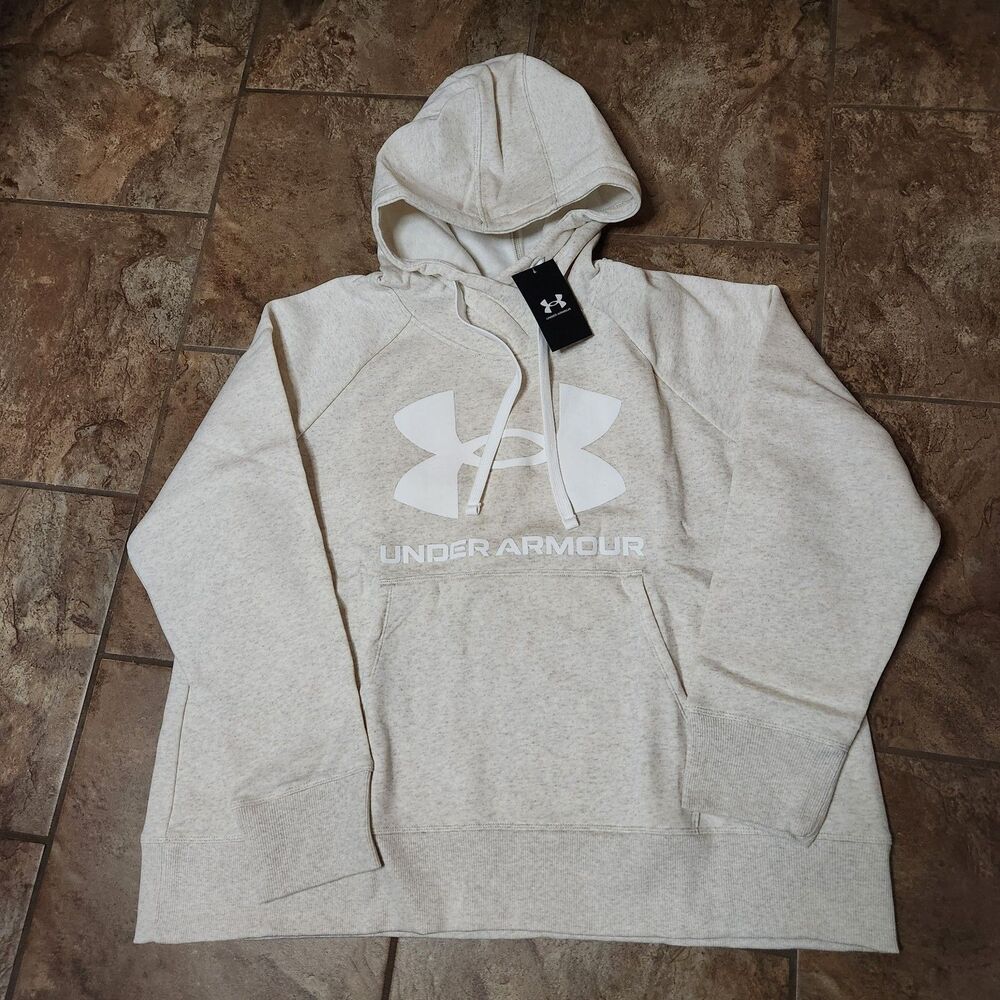 Under Armour Loose Fit Pullover Hoodie Women’s 1X Natural